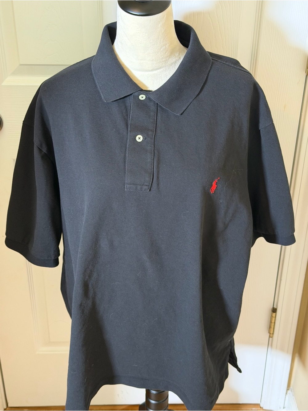 Ralph Lauren Men’s Black Polo with Red Pony Embroidery 2XB